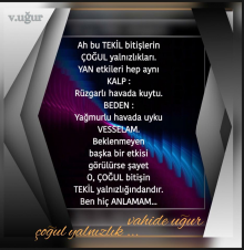 tekil biti�lerin �o�ul yaln�zl�klar�