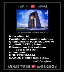 �anakkale 100. Y�l / ANKARA  vahide u�ur