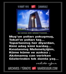 �anakkale 100. Y�l / ANKARA  vahide u�ur