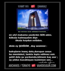 �anakkale 100. Y�l / ANKARA  vahide u�ur