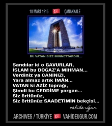 �anakkale 100. Y�l / ANKARA  vahide u�ur