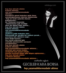 Geceler Kara Borsa / vahide u�ur / vahideugur.com