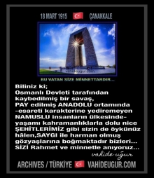 �anakkale 100. Y�l / ANKARA  vahide u�ur