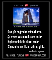 �anakkale 100. Y�l / ANKARA  vahide u�ur