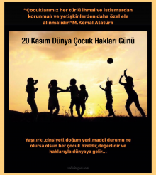 20 Kas�m D�nya �ocuk Haklar� G�n�