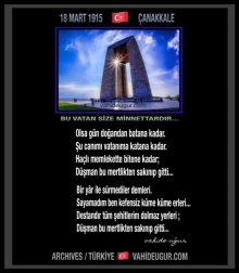 �anakkale 100. Y�l / ANKARA  vahide u�ur