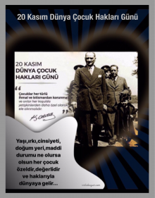 20 Kas�m D�nya �ocuk Haklar� G�n�
