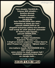 Geceler Kara Borsa adl� eserinden.../ vahide u�ur