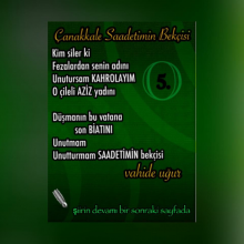 �anakkale 100. Y�l Konulu �iir Yar��mas� / ANKARA 