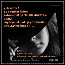 Vahide U�ur / g�nl�m�n ��ps�z �z�mleri eserinden...