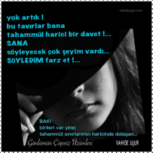 Vahide U�ur / g�nl�m�n ��ps�z �z�mleri eserinden...
